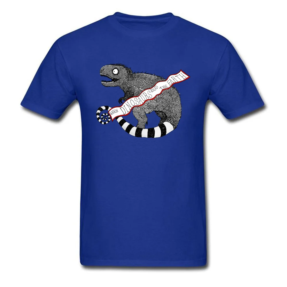 Burton esque Tyrannosaurus Rex O Neck T-shirts Summer Tops Shirts Short Sleeve Funny 100% Cotton Street Tee-Shirts Design Men Burton esque Tyrannosaurus Rex blue