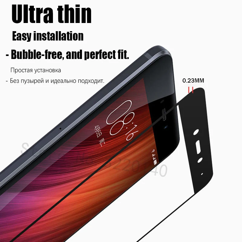 Full Cover Tempered Glass For Xiaomi Redmi 4 4X 4A 4Pro 4 Prime 9H Screen Protector For Redmi Note 4 Pro Note 4X Toughened Film -3