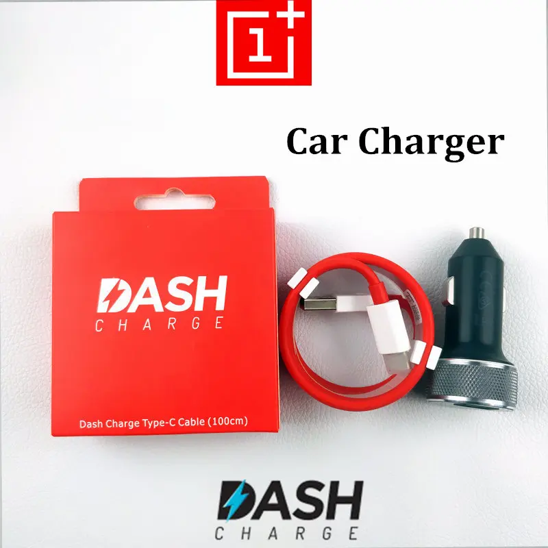 Original Oneplus 5t dash Car charger 6 One Plus 5 3t 3 smartphone Fast charge 100cm red usb 3.1 type C Cable