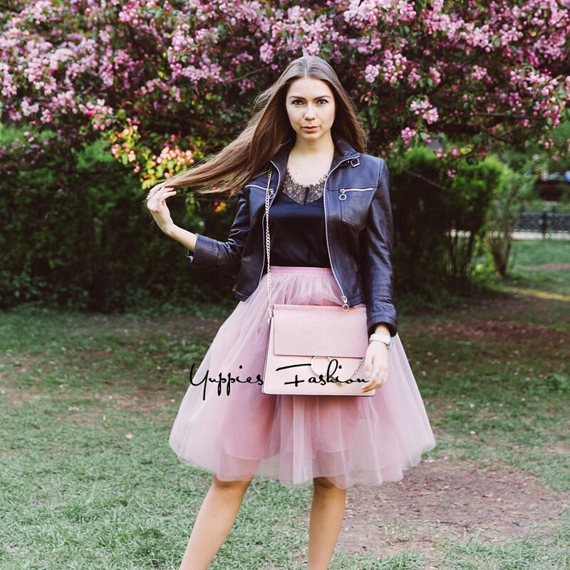 Itao Blogger Empfehlen! Yuppies Mode 7 Schichten 65 cm Lange Tüll Röcke Frauen Adult Tutu Rock Lolita Petticoat 2017 Sommer