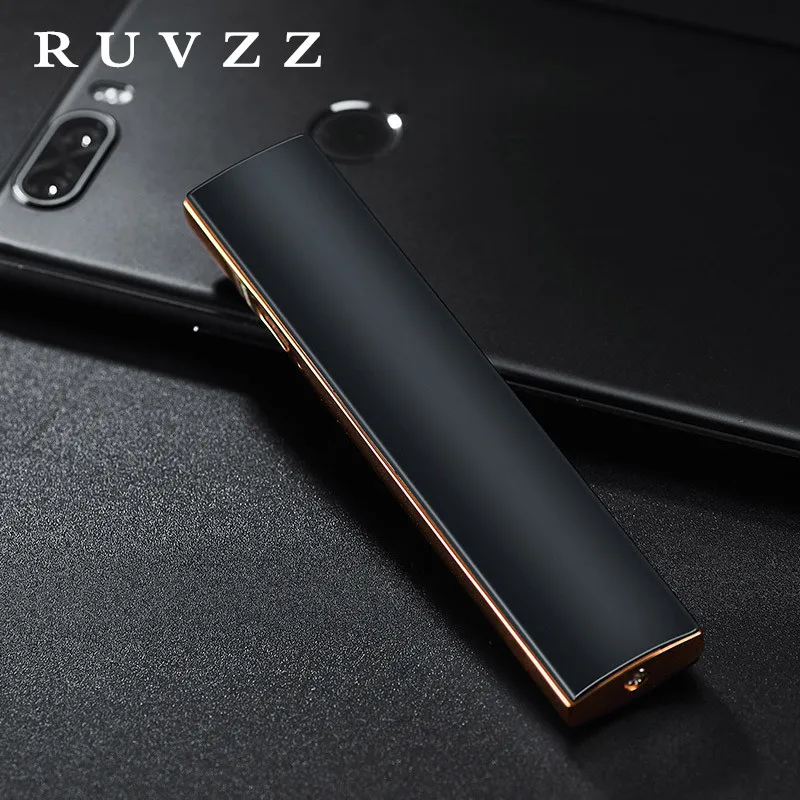 USB металлический электрическая зажигалка зарядка Ветрозащитный Ультра-тонкий