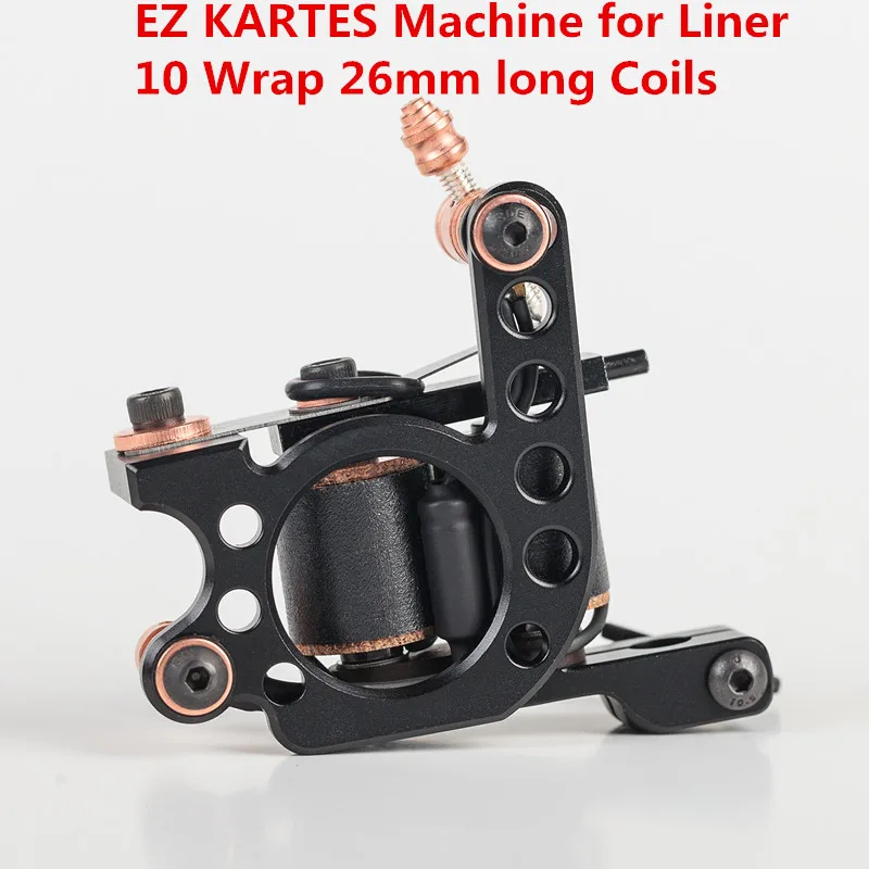 

EZ KARTES Handmade Premium Coil Tattoo Machine for Round Liner( 26mm ) and Shader (28mm) 10 Wrap long Coils 6 colors