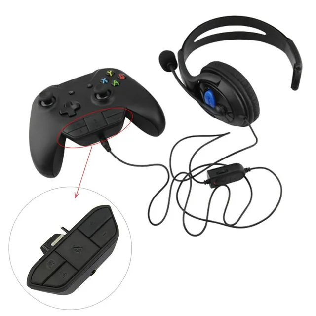 Best Offers Black Stereo Headset Adapter Headset Audio Adapter Headphone Converter For Microsoft Xbox One Wireless Game Controller