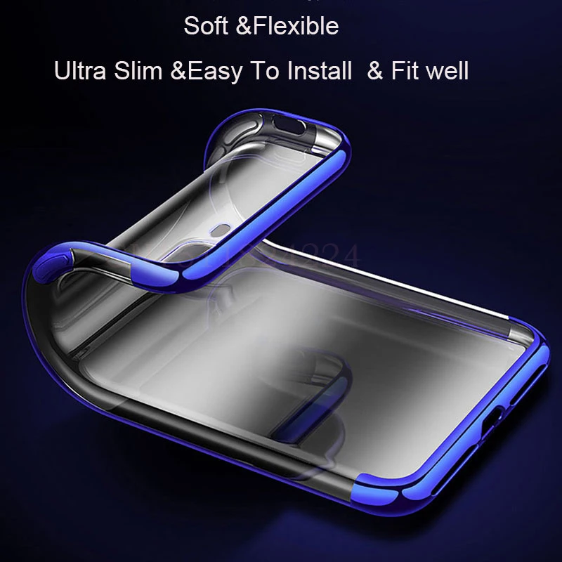 Case For Huawei Y9 2019 Cases Silicone Plated For Huawei Y9 2018 Y6 Prime Y7 Prime 2017 P Smart Mate