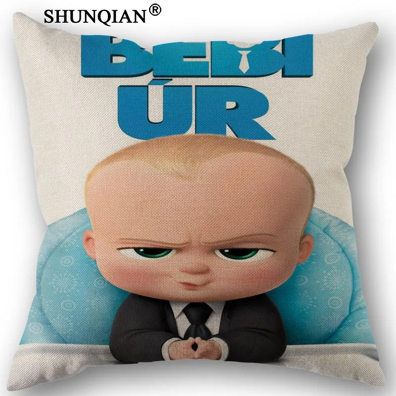 Изготовленный На Заказ Boss Baby напечатанная наволочка из парусины размером 45*45 см одной стороны, свадебных платьев, декоративных изделий и наволочка льняное белье Наволочка - Цвет: 2