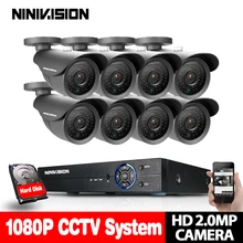 1080 P HDMI CCTV 8CH AHD DVR 1080 P 2,0 мегапикселей Улучшенная инфракрасная камера системы безопасности 3000TVL наружная CCTV камера система безопасности 2 ТБ HDD