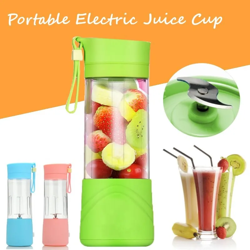 3 Colors Smoothie Maker Blender Shake And Take Juice Slow Juicer Mini Portable USB Rechargeable Electric