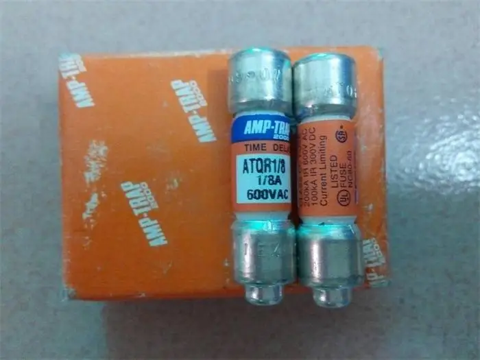 

ATQR 1/8 AMP TRAP Farley 10X38 delay fuse fuse 0.125A Mersen Authentic