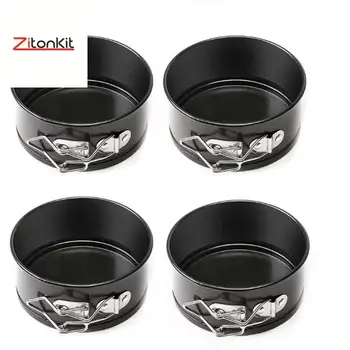 4pcs/set 4inch Mini Cake Mold Round Pan tray Mould Non-stick DIY Baking
Cake Decorating Tools Kitchen Accessories Bakery Pastry