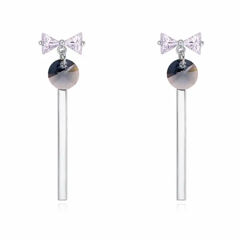 

TRACYSWING Element Brand Real Austrian Crystals Fashion Heart trendy Dangle Earrings For Women Gift Th-131522
