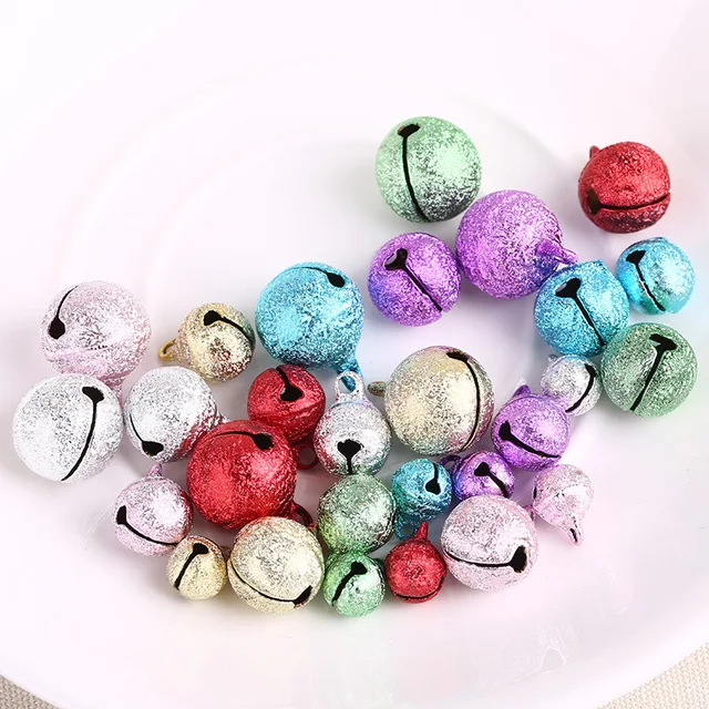 50pcs Gold Silver Christmas Jingle Bells Ornament Christmas Tree Decorations for Home New Year 2020 Home Decorations Accessories 1