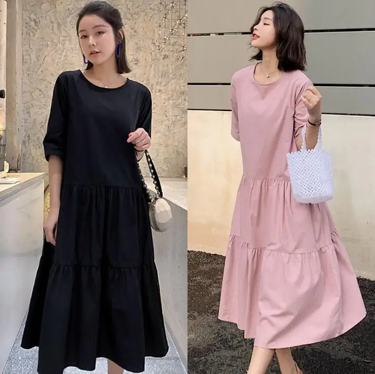 

2019 New Arrive Summer Maternity Dress Woman Cute A-Line Large Size Dresses Pregnant Woman Large Clothing MD-01398