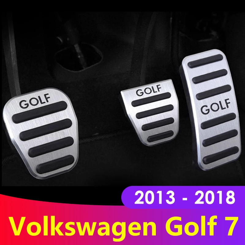 Aluminum-alloy-Car-Accelerator-Gas-Brake-Pedal-Clutch-Pedals-Cover-MT-AT-For-Volkswagen-VW-Golf