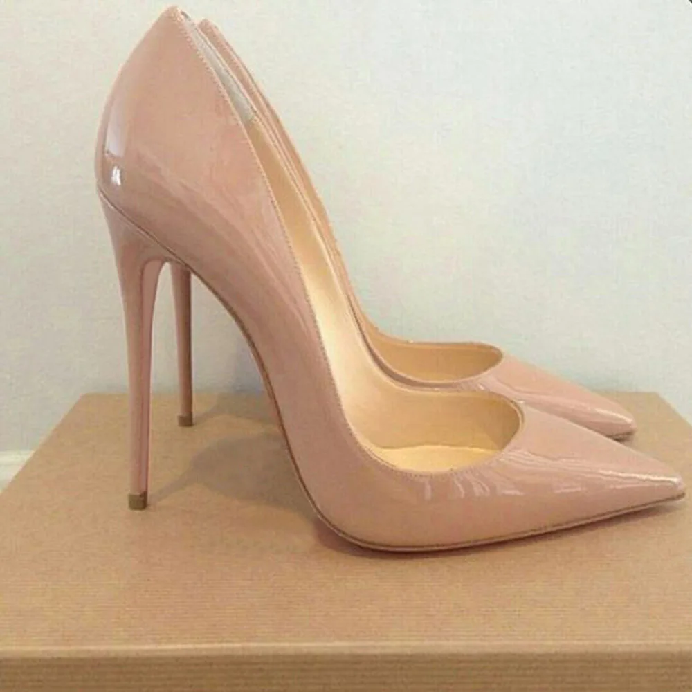 nude spike heels