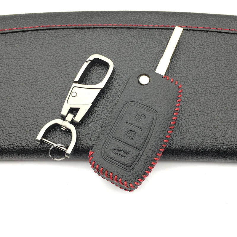 Модный стильный кожаный чехол для Ford Fiesta Focus Kuga Escape Ecosport автомобильный ключ складной чехол с 3 кнопками защитный чехол
