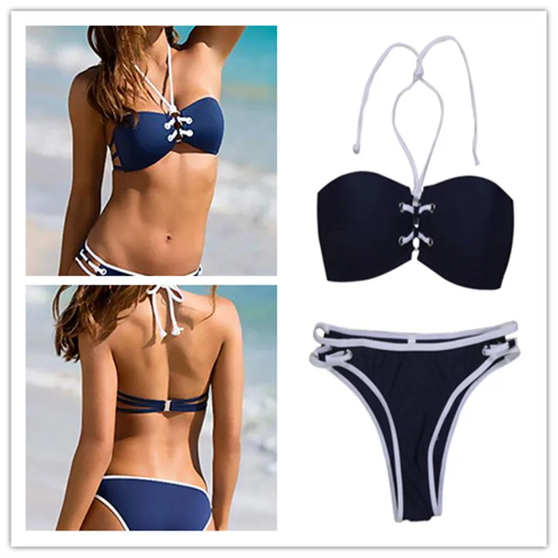

New hot Sexy Bikini Swimwear Women Push Up Swimsuit Bandage Bikini Set Brazilian Summer Beach Bathing Suits female HU5477