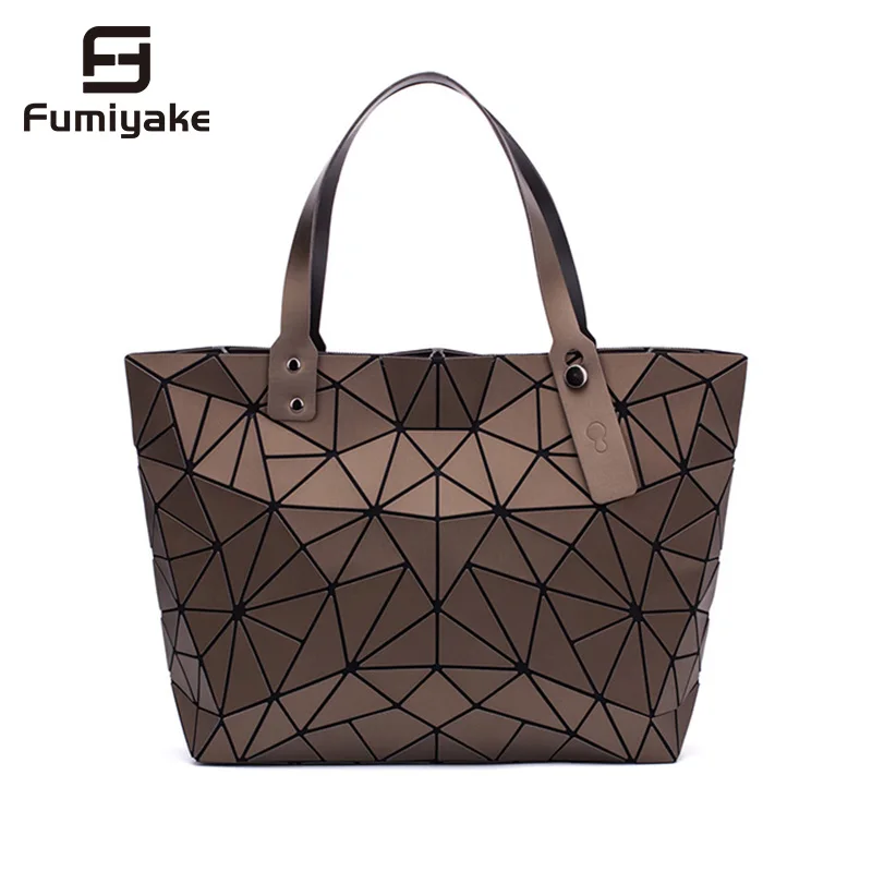 New Fashion Luminous sac Women Bag Diamond Tote Geometric Quilted Shoulder Bags Laser Plain Folding Handbags bolso