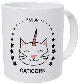 

I'm A Caticorn Cat Unicorn Stars 11 Ounces Funny Coffee Mug