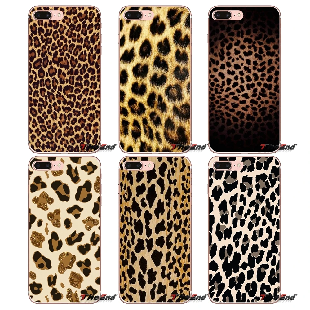 

For Samsung Galaxy S2 S3 S4 S5 MINI S6 S7 edge S8 S9 Plus Note 2 3 4 5 8 Coque Fundas Brown Gold Yellow Leopard Animal Soft Case