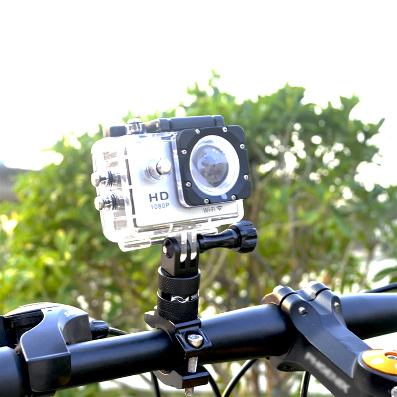 Bicycle Aluminum Handlebar Holder for GoPro Hero 4 3+ 3 2 1 Sport