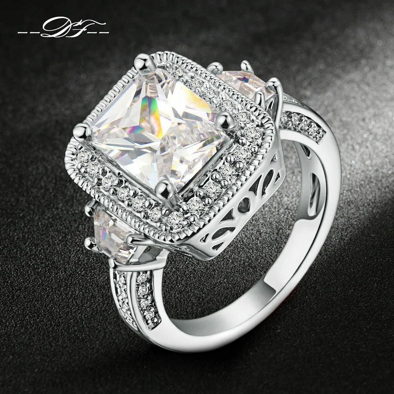 exaggerated luxury cz stone engagement ring silverrose gold color cubic zirconia wedding jewelry for men and women anel dfr301 - Cheap Men Wedding Rings exaggerated luxury cz stone engagement ring silverrose gold color cubic zirconia wedding jewelry for men and women anel dfr301 - Cheap Men Wedding Rings