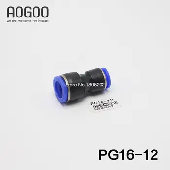 

10pcs/Lot Pneumatic 12mm To 16mm One Touch Plastic Tube Butt Connector Push In Quick Press Fitting Union Joint PG16-12
