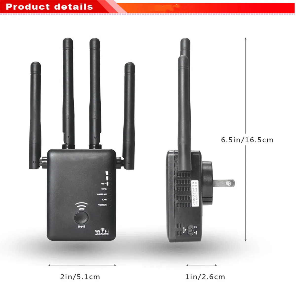 Wavlink UK/EU/US/AU разъем для подключения AC1200 Dual для Band 1200 Мбит/с 4x3dBi внешняя антенна Беспроводной WI-FI ретранслятор