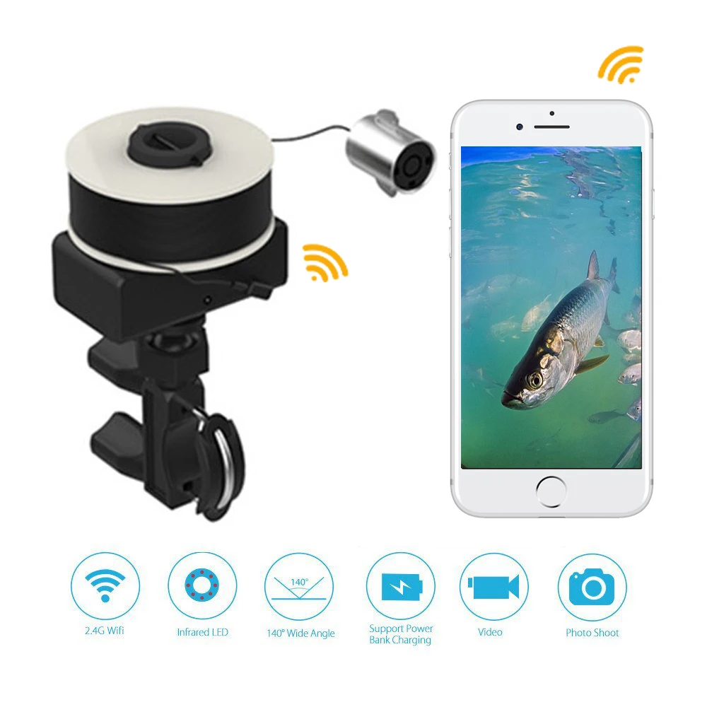  Smart Kingfishe Wifi Underwater Camera Portable Visual Fish Finder Smartphone Wireless Fishing IOS 