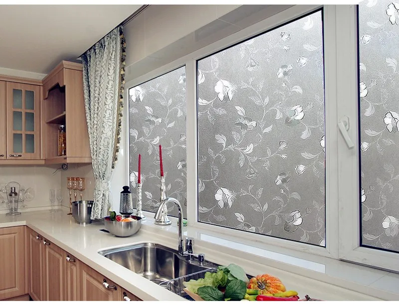 Frosted UV static cling 60cm x 300cm living room sliding door privacy