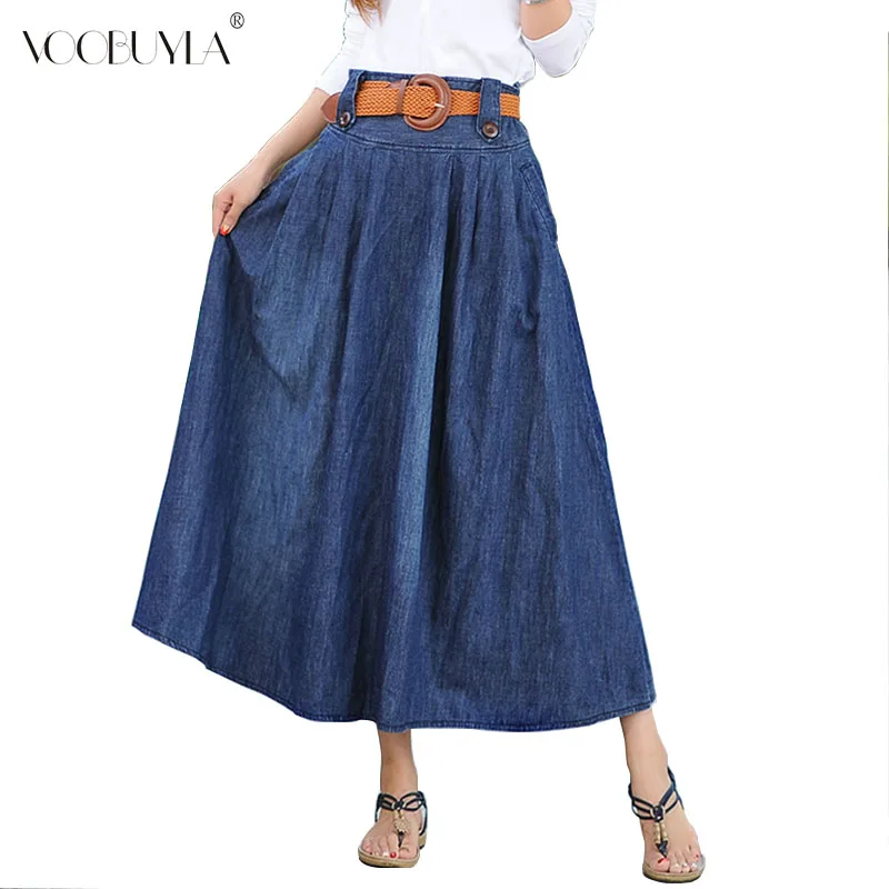 US $20.01 31% OFF|Voobuyla summer Street Style damskie spódniczki dżinsowe wysokiej talii długa jeansowa spódniczka moda damska plisowane spódniczki US $20.01 31% OFF|Voobuyla summer Street Style damskie spódniczki dżinsowe wysokiej talii długa jeansowa spódniczka moda damska plisowane spódniczki