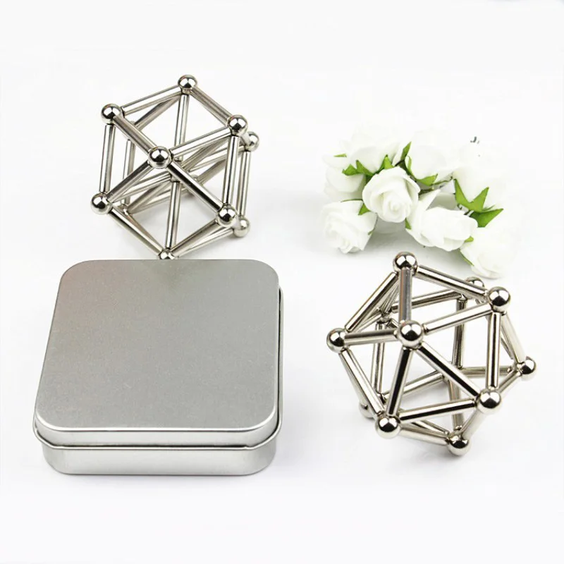 27PCS-Steel-Balls-With-36PCS-Magnetic-Sticks-Neodymium-Puzzle-Magic-Cube-Balls-Toy-for-Geometric-Model