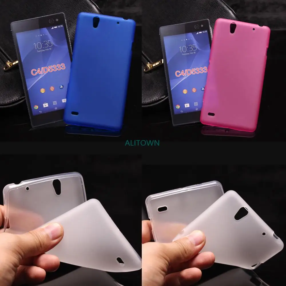100 шт./лот Новейший Мягкий матовый Чехол для ТПУ Sony Xperia C4 Dual D5333 силиконовый чехол