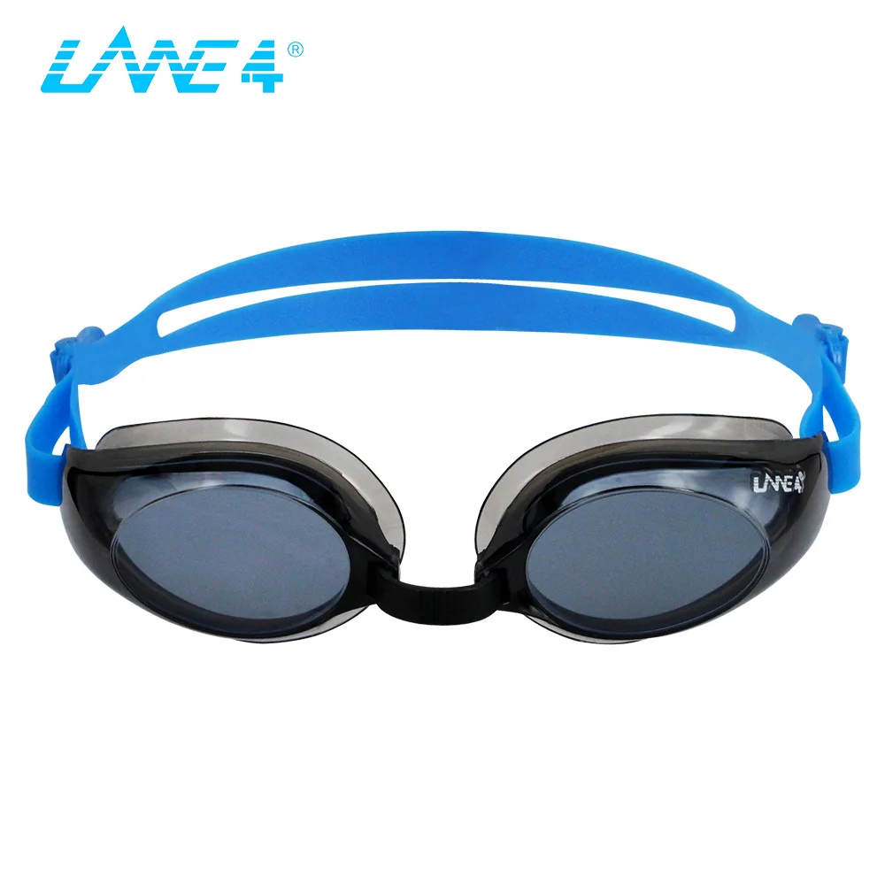 LANE4 профессиональные плавательные очки гидродинамический дизайн анти-туман УФ-защита для взрослых мужчин женщин#360 очки - Цвет: SMOKEBLUE