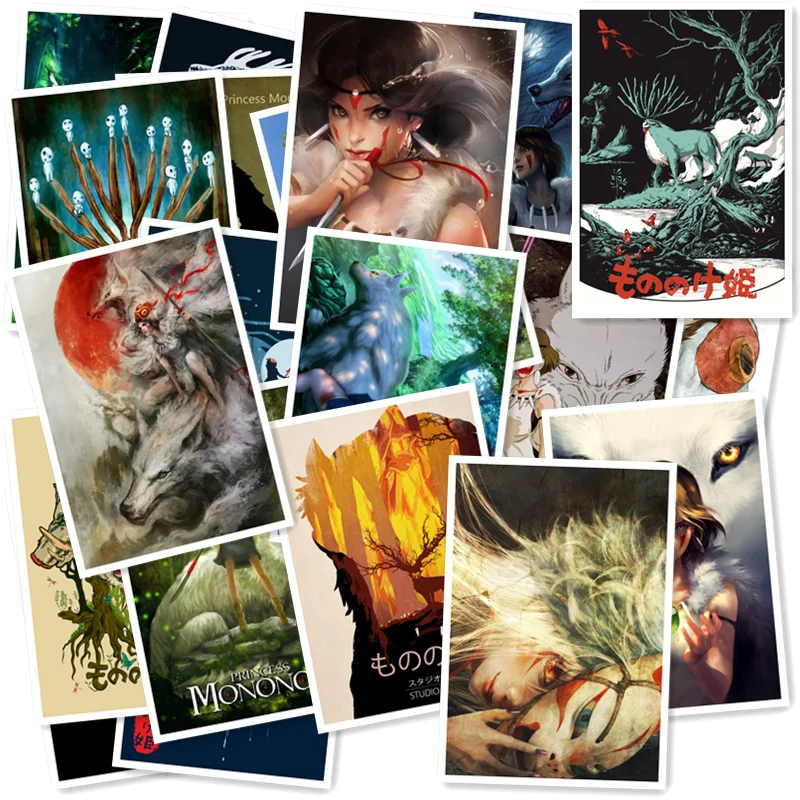 Стикер для ноутбука Mononoke Hime Miyazaki Hayao 20 шт. домашний декор стильный настенный