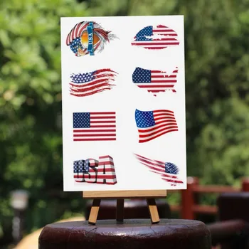 

1PCS World Football Cup Tattoo Stickers Waterproof Flag Tattoo Stickers Square on Face Arm Football Stickers