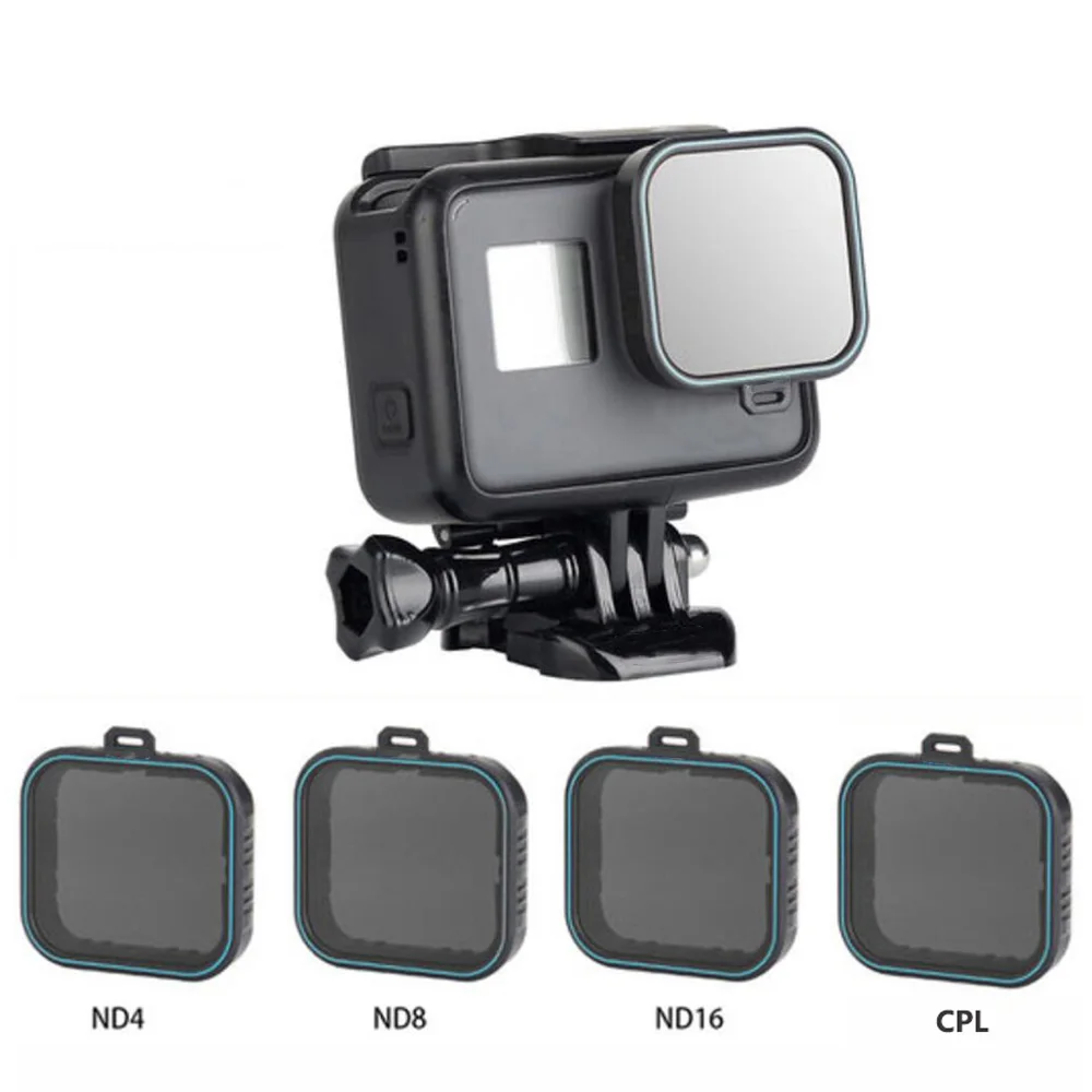 For GoPro Fiter Set ND Lens Protector Filter(ND4 8 16)+ CPL Filter for Gopro Hero 5 6 & 7 Black Camera Accessoreis | Электроника