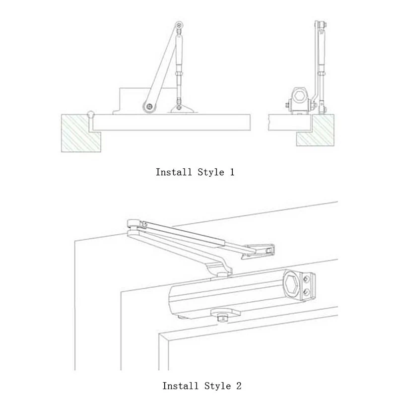 Automatic Door Closer Door Hardwares Heavy Duty Gate Hardwares 25-45KGS KF228