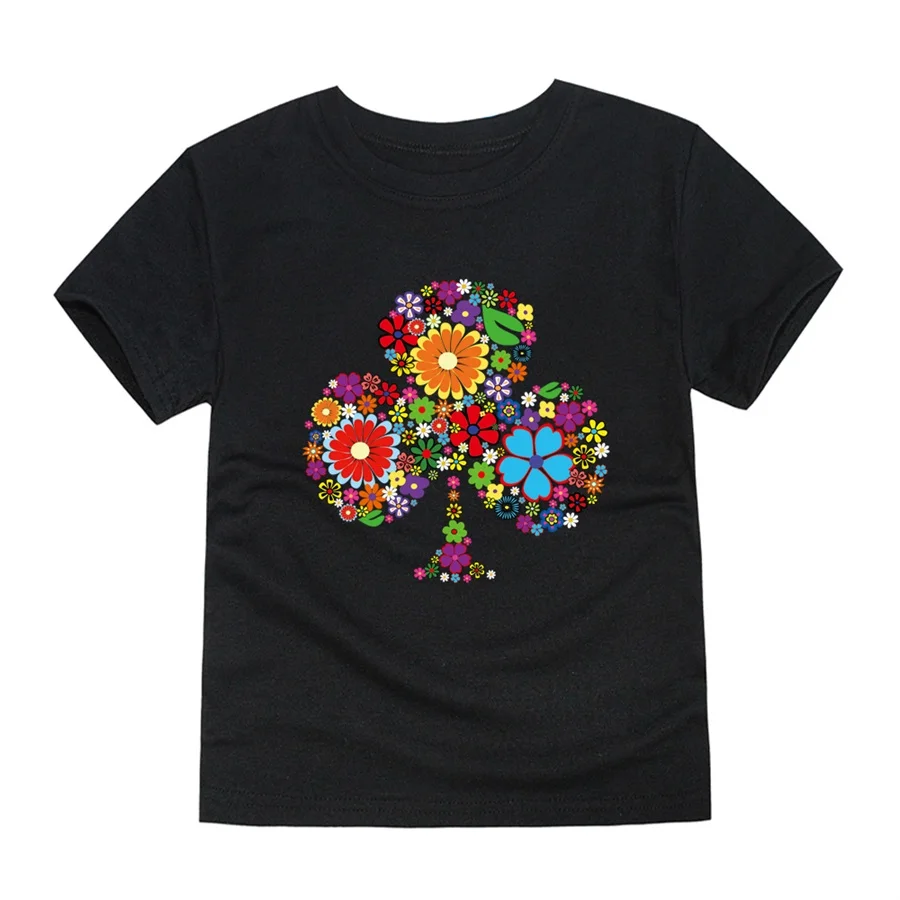 Футболка для мальчиков; футболка для девочек; одежда для детей; хлопковая детская одежда; Летняя Детская короткая футболка с цветочным рисунком; футболки для девочек; топы с цветочным рисунком
