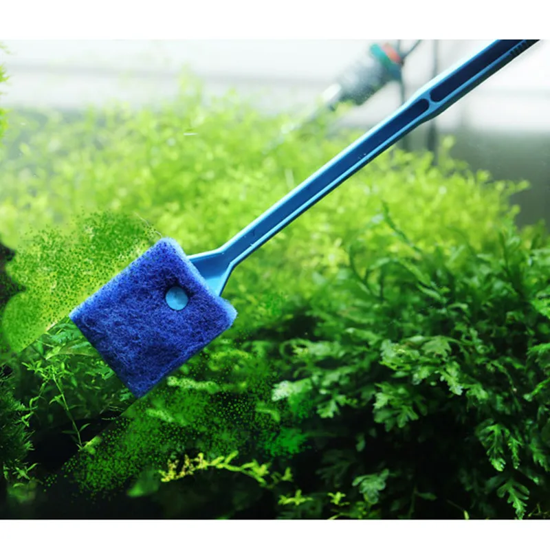 

1PC 40cm Fish Tank Nonslip Handle Sponge Brush Algae Cleaning Sponge GreenAquarium Fish Tank Clean Brushes Aquarium Accessories