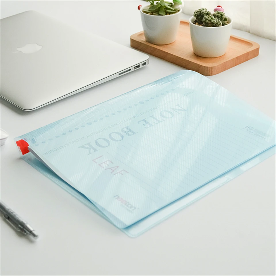 B5 A5 Binder 26 Holes Translucent PVC Spiral Loose Leaf Refill Notebook Sheet Shell Office School Supplies Concise Planner Cover