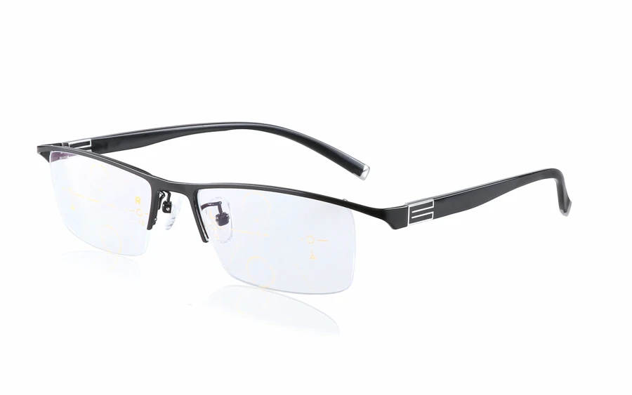 ENW, титановый сплав, качественные Мультифокальные линзы, очки для чтения, мужская мода, полуоправа, прогрессивные очки, квадратные диоптрийные очки