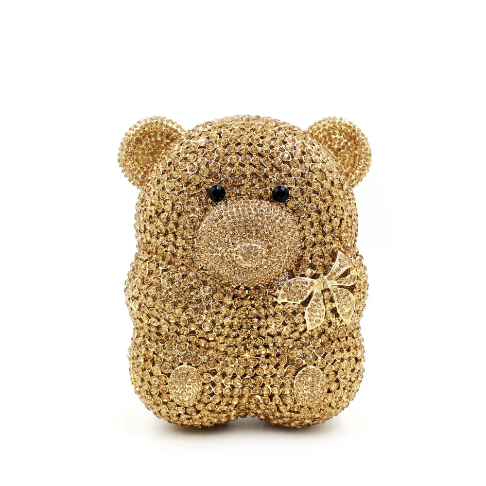 20mm Ladies 10K Yellow Gold /& Rhodium Cute Teddy Bear Toy Heart Charm Pendant
