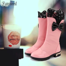2017 de Otoño e invierno mujer niño niños zapatos de niño de algodón acolchado zapatos botas de nieve botas altas