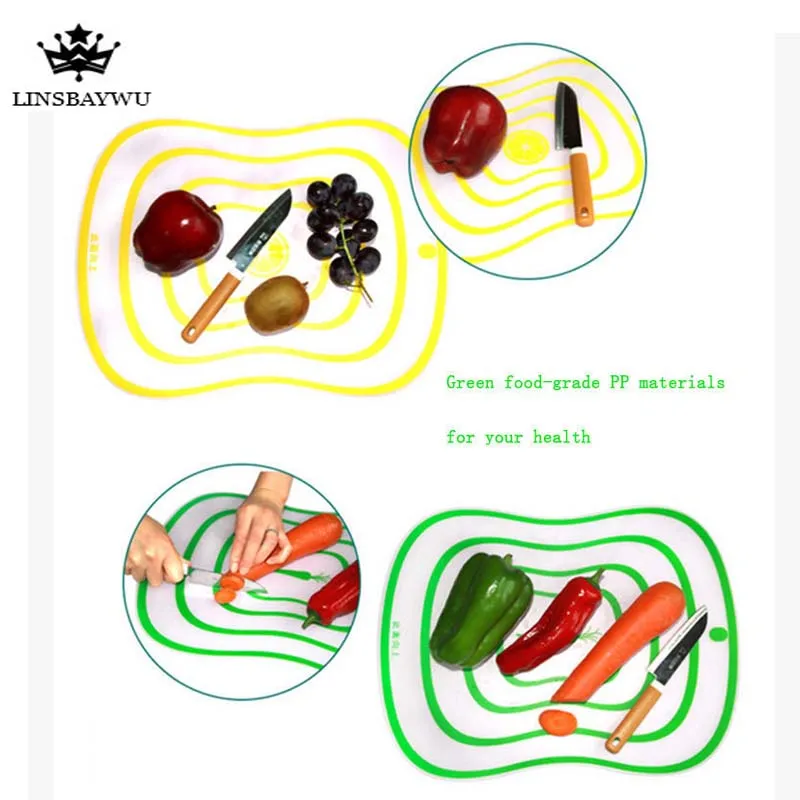 Flexible Ultra-thin Kitchen Chopping Block Frosted Antibacterial Plastic Tool Fruit Vegetable Meat Fish Cutting Board | Дом и сад