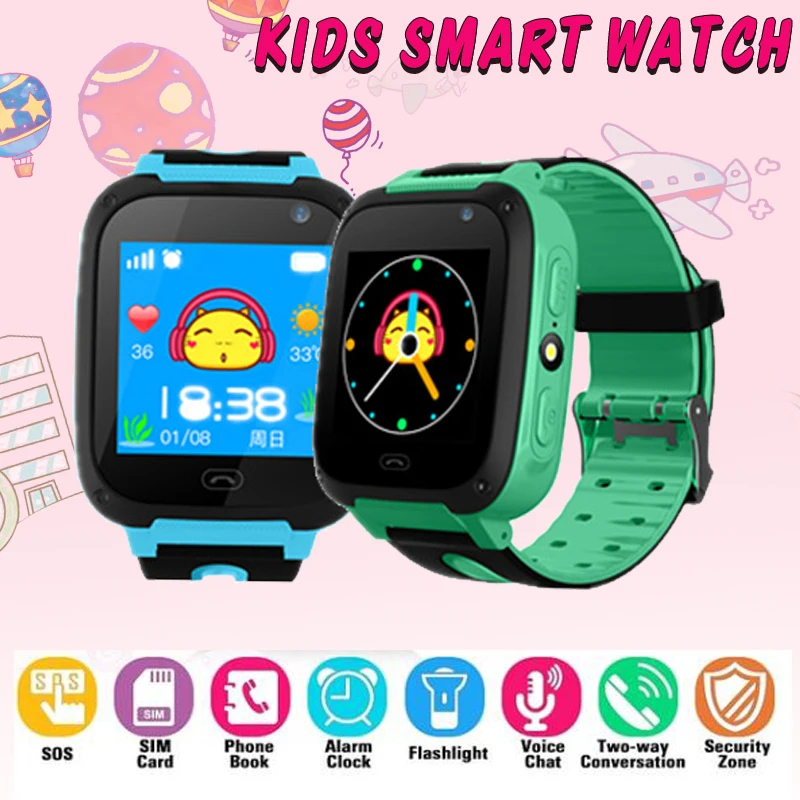 

Kids Smart Watch Waterproof dial call SIM Card Dial SOS Camera Children Smartwatch for Baby safe Android IOS Phones Locator