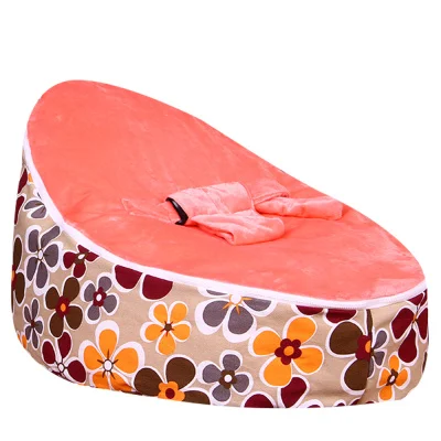 Levmoon средний желтый Сливовый цветок бобовый мешок стул детская кровать для сна портативный складной детский диван Zac без наполнителя - Цвет: T2