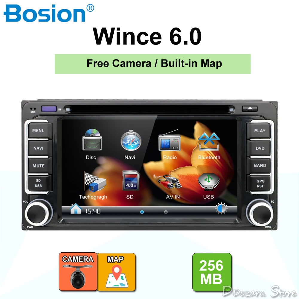 

AutoVideo USB 2din Car DVD GPS for Toyota Hilux VIOS Camry Corolla Prado RAV4 Prado 2003 2004 2005 2006 2007 2008 Reverse camera