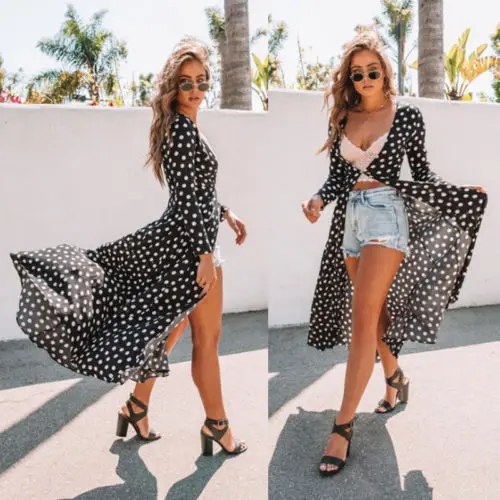 Autumn Fashion Women Lady Floral Maxi Kimono Duster Cardigan Chiffon Shirts Open Front Loose Blouses Streetwear Autumn Fashion Women Lady Floral Maxi Kimono Duster Cardigan Chiffon Shirts Open Front Loose Blouses Streetwear