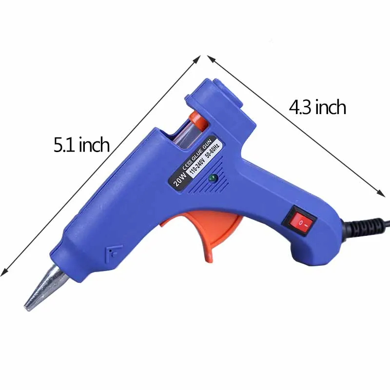 Hot melt glue gun 7mm Glue Stick Craft glues 20W 110~240V EU Plug Glue gun mini DIY repair power tool Professional Heat Glue gun
