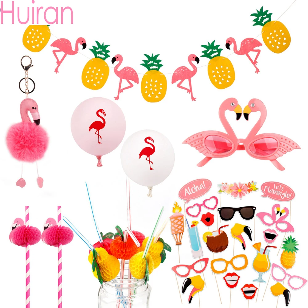 

HUIRAN Hawaii Party Luau Flamingo Party Flamingo Decoration Pineapple Summer Party Birthday Hawaiian Party Decoration Wedding